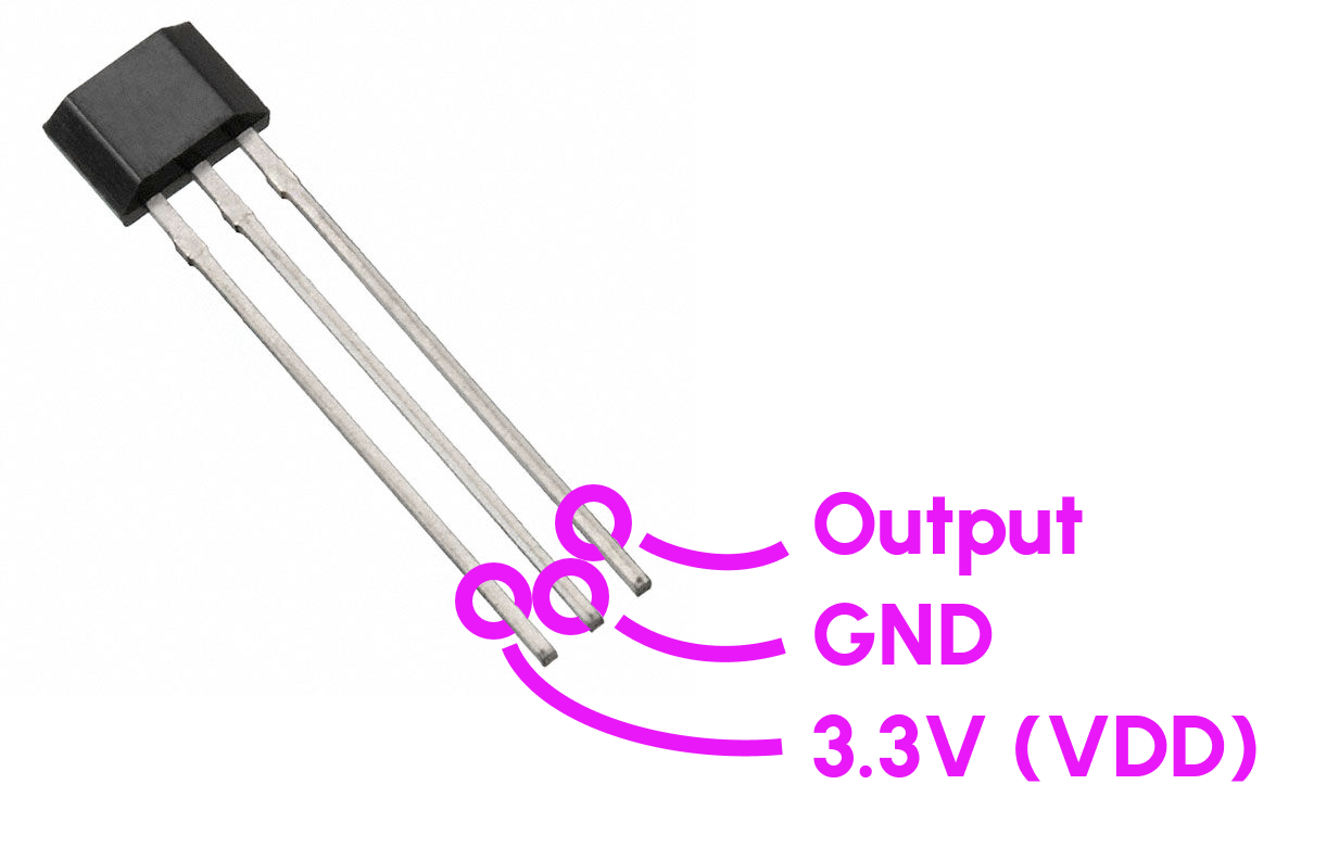 Picture of a AH3572 pinout.